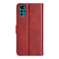 For Motorola Moto G22 4G Dual-side Magnetic Buckle Horizontal Flip Leather Phone Case(Red)