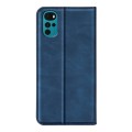 For Motorola Moto G22 4G Retro-skin Magnetic Suction Leather Phone Case(Dark Blue)