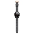 For Garmin Fenix 6S 20mm Rose Gold Buckle Silicone Watch Band(Black)