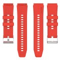For Huawei Watch GT 3 Pro 43mm 20mm Protruding Head Silver Buckle Silicone Watch Band(Red)