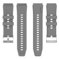 For Huawei Watch GT 3 Pro 43mm 20mm Protruding Head Silver Buckle Silicone Watch Band(Gray)