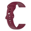 For Xiaomi Haylou RT LS05S 22mm Solid Color Silicone Watch Band(Burgundy)