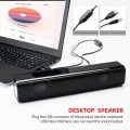 Q2 6W USB Mini Desktop Speaker Soundbar Audio Player Wired PC Speaker Subwoofer