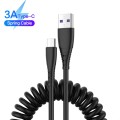 USB to Type-C 1.5m Spring Telescopic Mobile Phone Fast Charging Data Cable