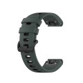 For Garmin Descent MK2i 26mm Silicone Sports Two-Color Watch Band(Olive Green+Black)
