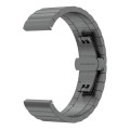 For Huawei Watch GT 3 Pro 43mm 20mm One Bead Butterfly Buckle Metal Steel Watch Band(Gray)