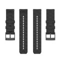 For Suunto 7 24mm Football Pattern Silicone Solid Color Watch Band(Black)