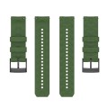 For Suunto 9 Baro 24mm Football Pattern Silicone Solid Color Watch Band(Amy Green)