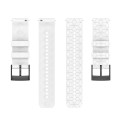For Suunto Spartan Sport Wrist HR Baro 24mm Football Pattern Silicone Solid Color Watch Band(White)
