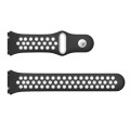 For Fitbit Ionic Breathable Two-tone Silicone Watch Band(Black White)