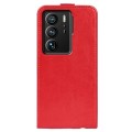 For ZTE Axon 40 Ultra R64 Texture Vertical Flip Leather Phone Case(Red)