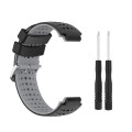 For  Garmin Approach S5 Silicone Sports Two-Color Watch Band(Black+Grey)