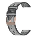 For Garmin Forerunner 55 20mm Nylon Woven Watch Band(Grey)
