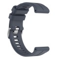 For Garmin Fenix 6 Pro GPS 22mm Solid Color Silicone Watch Band(Rock Cyan)
