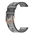 For Samsung Galaxy Watch3 45mm 22mm Nylon Woven Watch Band(Grey)