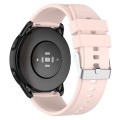 Protruding Head Silicone Strap Silver Buckle For Samsung Galaxy Watch Heart-S 20mm(Pink)