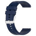 Protruding Head Silicone Strap Silver Buckle For Samsung Galaxy Watch 42mm 20mm(Navy Blue)
