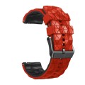 For Huawei Watch GT 2E 22mm Football Pattern Two-Color Silicone Strap(Red+Black)