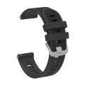 For Garmin Forerunner 55 20mm Silicone Twill Watch Band(Black)