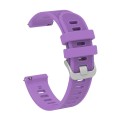 For Garmin Venu 20mm Silicone Twill Watch Band(Purple)