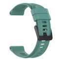 For Garmin Instinct 22mm Solid Color Silicone Watch Band(Pine Green)