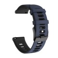 For Samsung Galaxy Watch Active 2 20mm Two-Color Silicone Watch Band(Midnight Blue+Black)