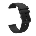 For Samsung Galaxy Watch5 Pro 45mm 20mm Solid Color Soft Silicone Watch Band(Black)
