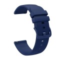 For Samsung Gear Sport 20mm Solid Color Soft Silicone Watch Band(Navy Blue)