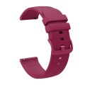 For Amazfit GTR 3 22mm Solid Color Soft Silicone Watch Band(Wine Red)