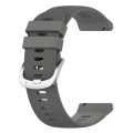 For Samsung Galaxy Watch 5 Pro 45mm 20mm Solid Color Soft Silicone Watch Band(Darkgrey)