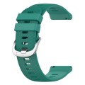 For Samsung Galaxy Watch Active 2 44mm 20mm Solid Color Soft Silicone Watch Band(Green)