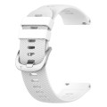 For GarminActive S 18mm Solid Color Silicone Watch Band(White)