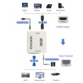 JSM Mini Size HD 1080P HDMI to VGA Audio Video Digital Converter Adapter