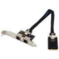 ST7242 Mini PCIE Dual RJ45 Gigabit Ethernet Networking Interface card NHI350AM2