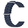 For Xiaomi MI Watch Color 2 22mm Ocean Style Silicone Solid Color Watch Band(Dark Blue)
