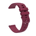 For Samsung Galaxy Watch5 / 5 Pro 20mm Wavy Dotted Solid-Color Silicone Watch Band(Wine Red)