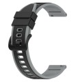 For Samsung Galaxy Watch Active2 44mm 20mm Two-Color Silicone Watch Band(Black+Grey)