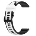 For Amazfit GTR 2 22mm Two-Color Silicone Watch Band(White+Black)