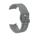 For Samsung Galaxy Watch 4 Wave Dotted Pure Color Buckle Silicone Watch Band(Gray)