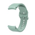 For Samsung Galaxy Watch 4 Wave Dotted Pure Color Buckle Silicone Watch Band(Light Green)
