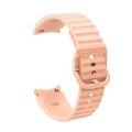 For Samsung Galaxy Watch 4 Wave Dotted Pure Color Buckle Silicone Watch Band(Pink)