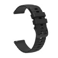 For Garmin Vivomove 3S 18mm Wavy Dotted Solid-Color Silicone Watch Band(Black)
