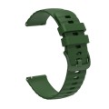 For Amazfit GTR 3 Pro 22mm Wavy Dotted Solid-Color Silicone Watch Band(Army Green)