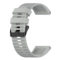 For Garmin Enduro 26mm Horizontal Texture Silicone Watch Band with Removal Tool(Grey)