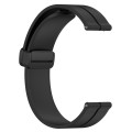 For Garminmove Luxe 20mm Solid Color Magnetic Clasp Silicone Watch Band(Black)