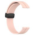 For Samsung Galaxy Watch 46mm 22mm Solid Color Magnetic Clasp Silicone Watch Band(Pink)