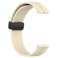 For Amazfit GTR 4 22mm Solid Color Magnetic Clasp Silicone Watch Band(Beige)