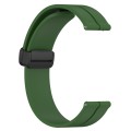 For Honor Watch GS Pro 22mm Solid Color Magnetic Clasp Silicone Watch Band(Army Green)