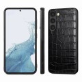 For Samsung Galaxy S23 5G Crocodile Grain Leather Back Cover Phone Case(Black)