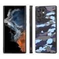 For Samsung Galaxy S23 Ultra 5G Camouflage Leather Back Cover Phone Case(Blue)
